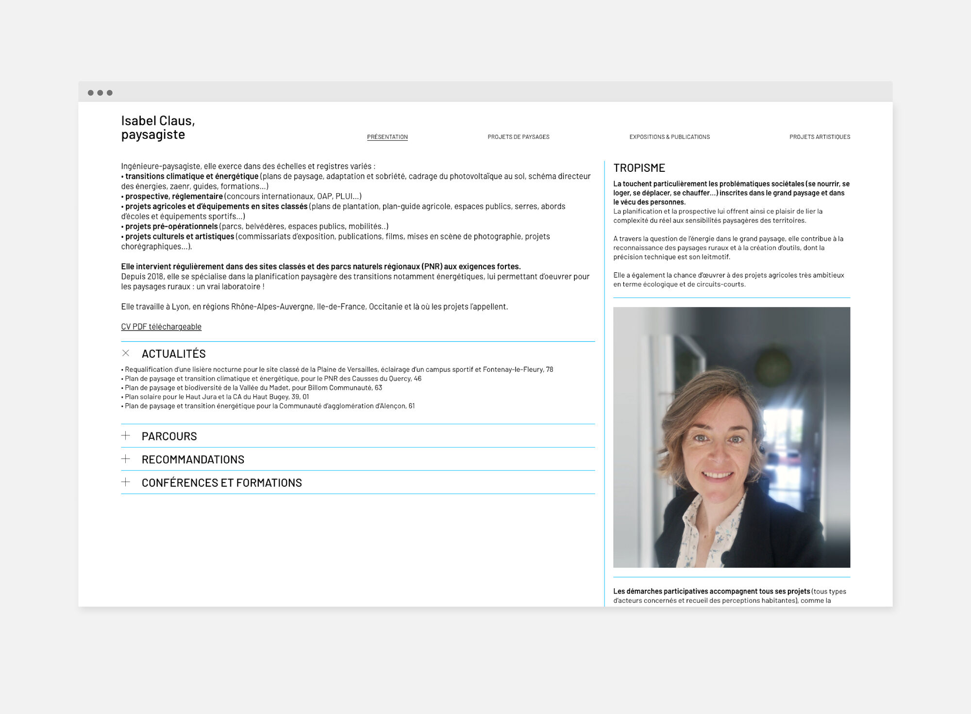 Site web Isabel Claus